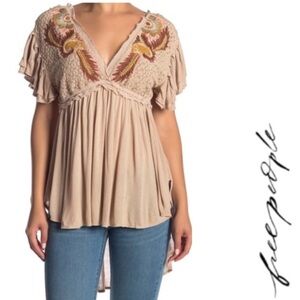 [Free People] Tan Fiesta Nueva Tunic